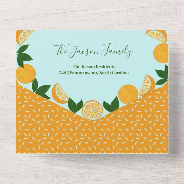 Fruta de Orange Party - Chá de fraldas fresco (Back)