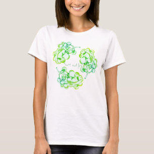 Fruta de Vinha de Uva Estilizada, doce T-Shirt fre