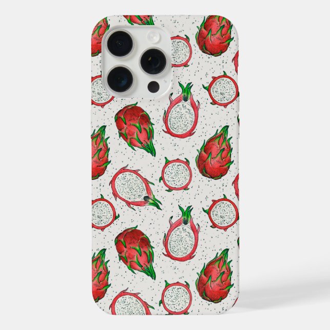 Fruta do dragão vermelho em branco (Verso)
