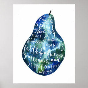 Fruta do poster da arte do espírito