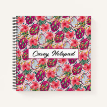 Fruta Dragão Floral Tropical Moderno Palma Verde