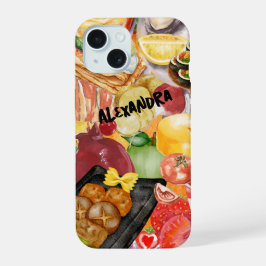 Fruta e Capa de telefone coloridas da comida