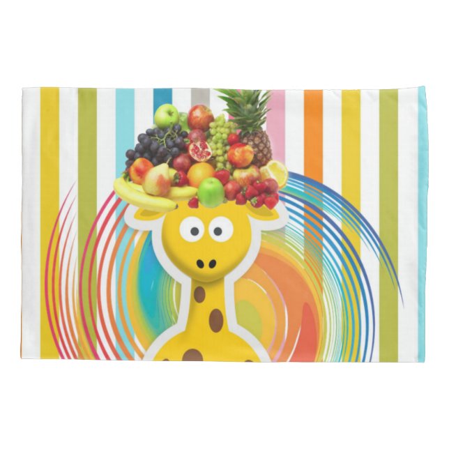 Fruta Girafa de travesseiro Stripe Giraffe (Verso)