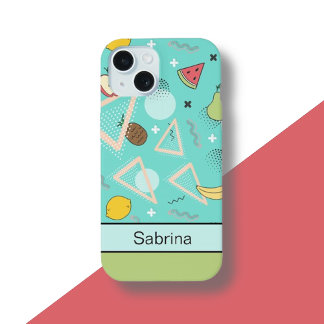 Fruta Memphis Pattern Aqua