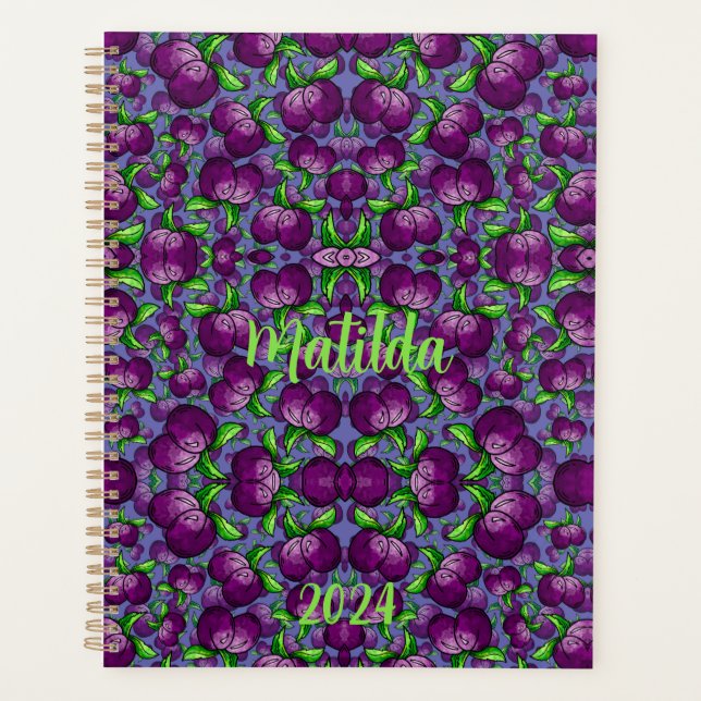 fruta personalizada do planejador espiral PLUM fun (Frente)