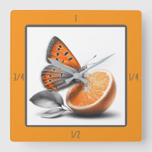 Fruta - Relógio de Parede da Borboleta