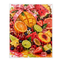 Fruta Suculenta Arte de Parede em Acrílico | Maxim