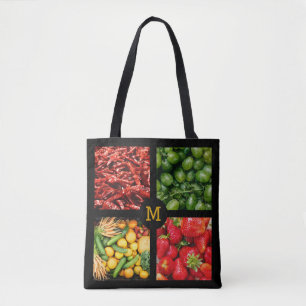 Fruta & Vegggs bolsas de monograma personalizadas