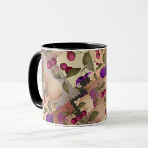 Frutas, caneca de café patchwork