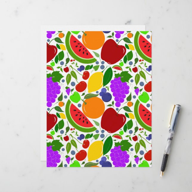 Frutas Coloridas de Verão  (Frente/Verso In Situ)
