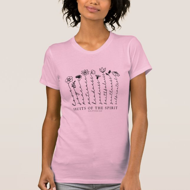 Frutas da Camiseta Cristã Selvagem do Espírito (Frente)
