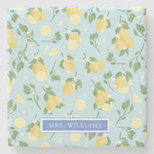 Frutas de Lemon, Porta copos de pedra personalizad