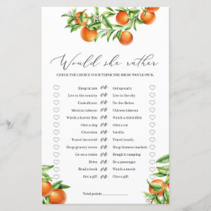 Frutas de Verão Citrus Orange Ela iria jogar Prefe