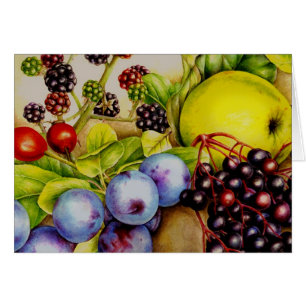 Frutas do cartão diário das belas artes do