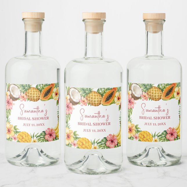 Frutas Tropicais Coco Casamento Havaiano (Garrafas)