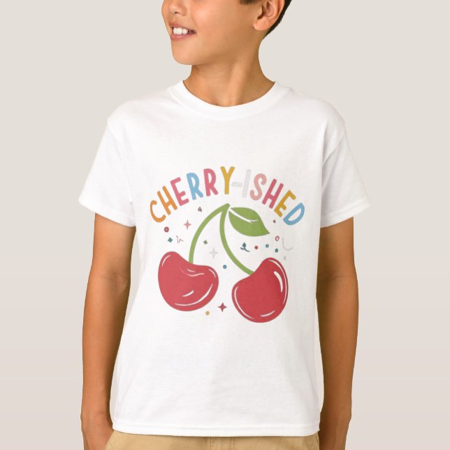 Fruto de cereja: Design de T-Shirt doce e Na moda (Frente)
