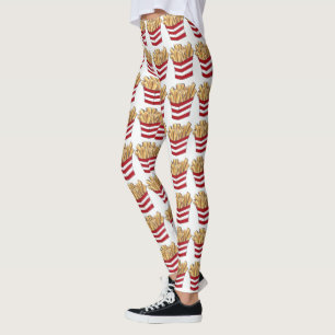 Fry Fries fry Fries Comida Leggings Foodie
