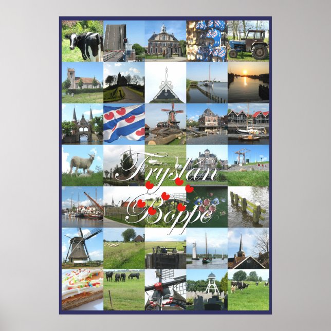 Fryslan Boppe Friesland Poster de Foto (Frente)
