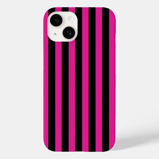 Fuchsia and black candy stripes (Verso)