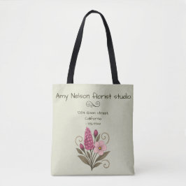 Fuchsia & Blush Floral Tote Bag – Botanical Design