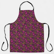 Fuchsia | Dancing Watercolor Daisies Apron