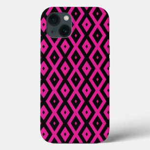 Fuchsia e padrão de diamante negro Case-Mate iPhon