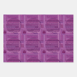 Fuchsia Happy Days Wraping Paper