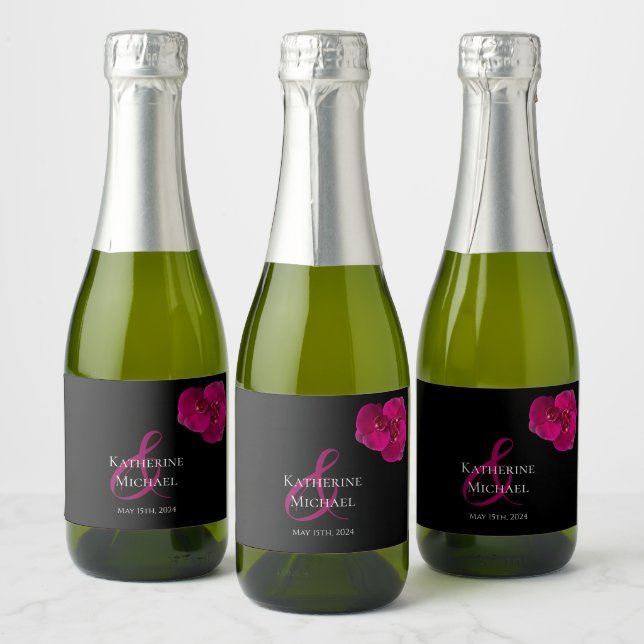 Fuchsia Negra-Moderna e Casamento Branco- (Garrafas)