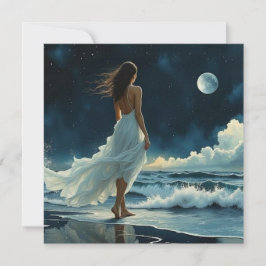 Fuga à Beira-Mar sob a Lua | Em Branco