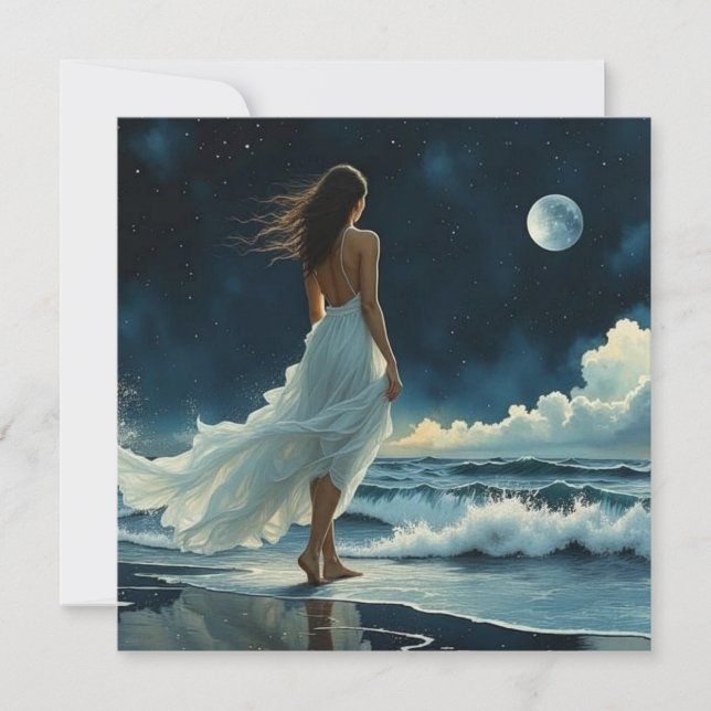Fuga à Beira-Mar sob a Lua | Em Branco (Frente)