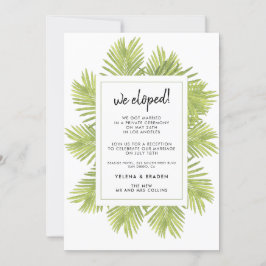 Fugimos Anúncio de casamento de palmeira tropical