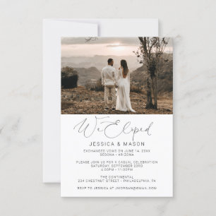 Fugimos para nos Casar Convite de Anúncio de Casam