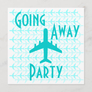 Fugindo do Convite de festas Placa em Teal