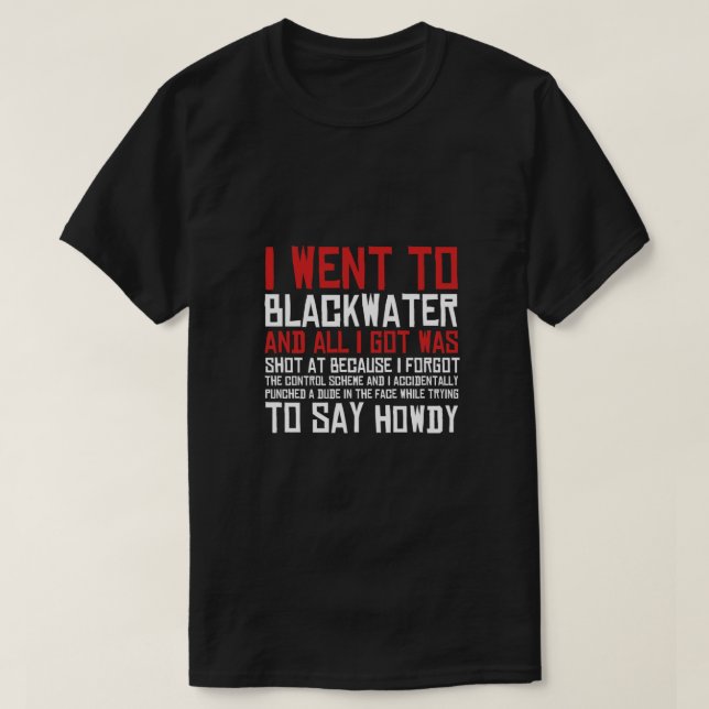 Fui Para A Camisa De T Essencial De Água Negra (Frente do Design)