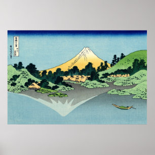 Fuji reflete no lago Kawaguchi Poster