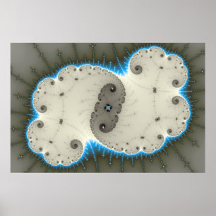 Fulgor azul - poster do Fractal