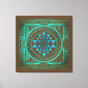 Fulgor da água de Sri Yantra - canvas