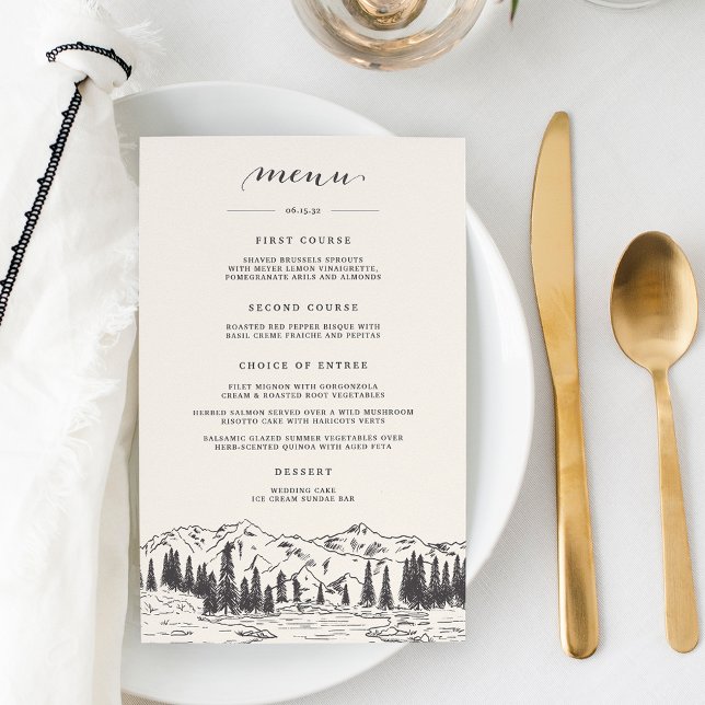 Fumaça | Menu de Casamento de Esquetes Montanhosos (Criador carregado)