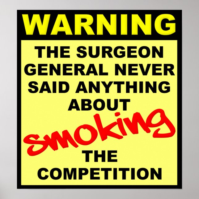 Fumar A Competição Motocross Dirt Bike Poster (Frente)