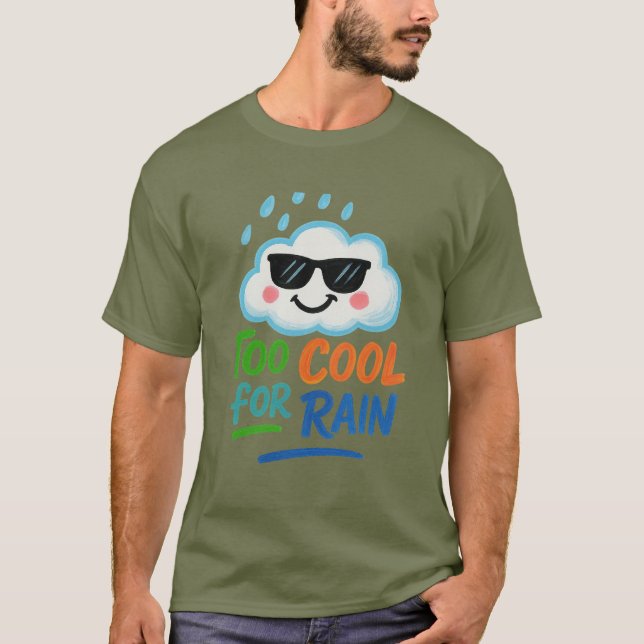 Fun Cloud Graphic Unisex Dark T-Shirt (Frente)