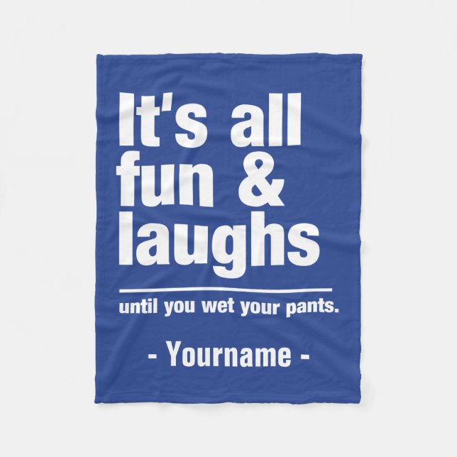 FUN & LAUGHS cobertores de cor personalizados (Frente)