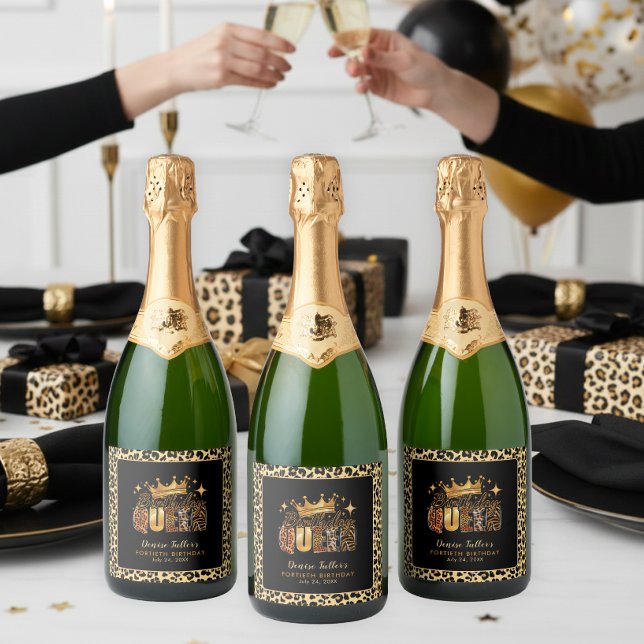 Fun Leopard Birthday Queen Forty Birthday (Criador carregado)