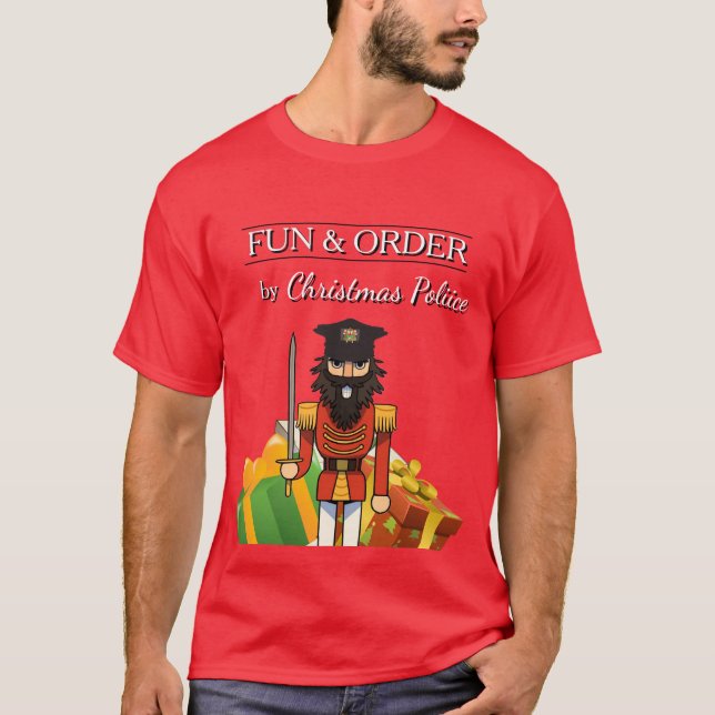 Fun & Order by Christmas Police – Holiday T-Shirt (Frente)