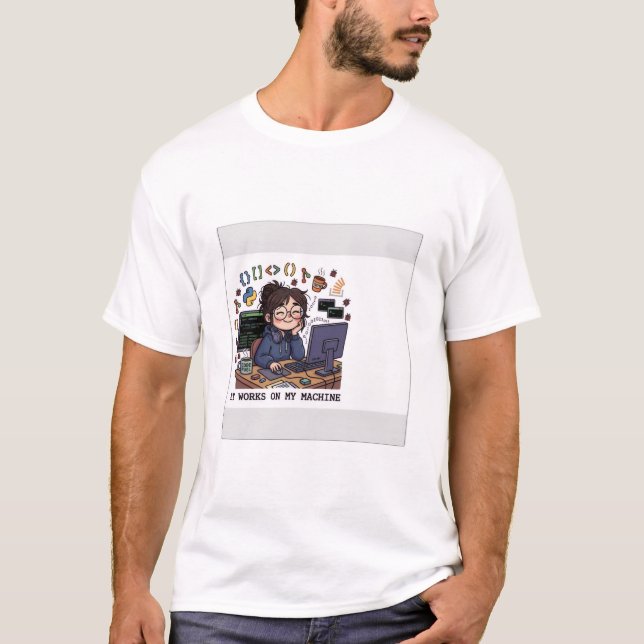 FUNCIONA NA MINHA MÁQUINA - Camiseta Divertida de  (Frente)