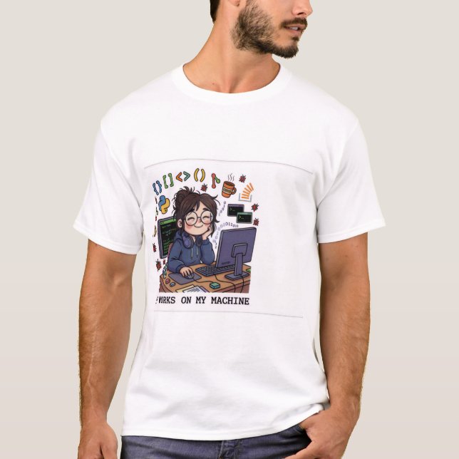 FUNCIONA NA MINHA MÁQUINA - Camiseta Divertida de  (Frente)