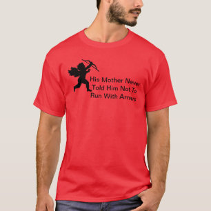 Funcionamentos do Cupido com o t-shirt engraçado