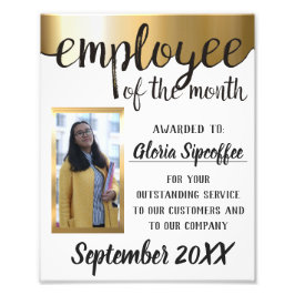 Funcionário do certificado de prêmio de fotografia