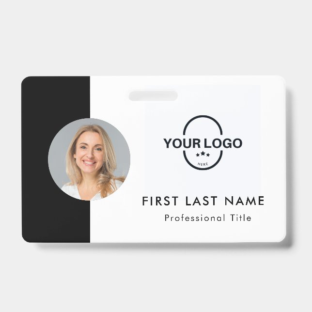 Funcionário Personalizado - Foto, Logotipo, Crachá (Frente)