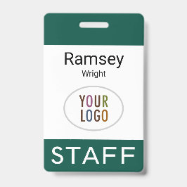 Funcionarios Verde Escuro Nome Crachá Clipe do rol