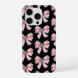 Funda de Telefone com Padrão de Laço Rosa